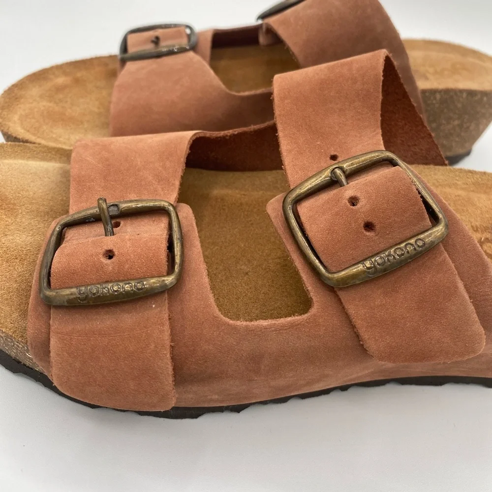 Yokono Leather/suede Cork Wedge Sandal in EU size 40-US 9.5 - Picture 6 of 8